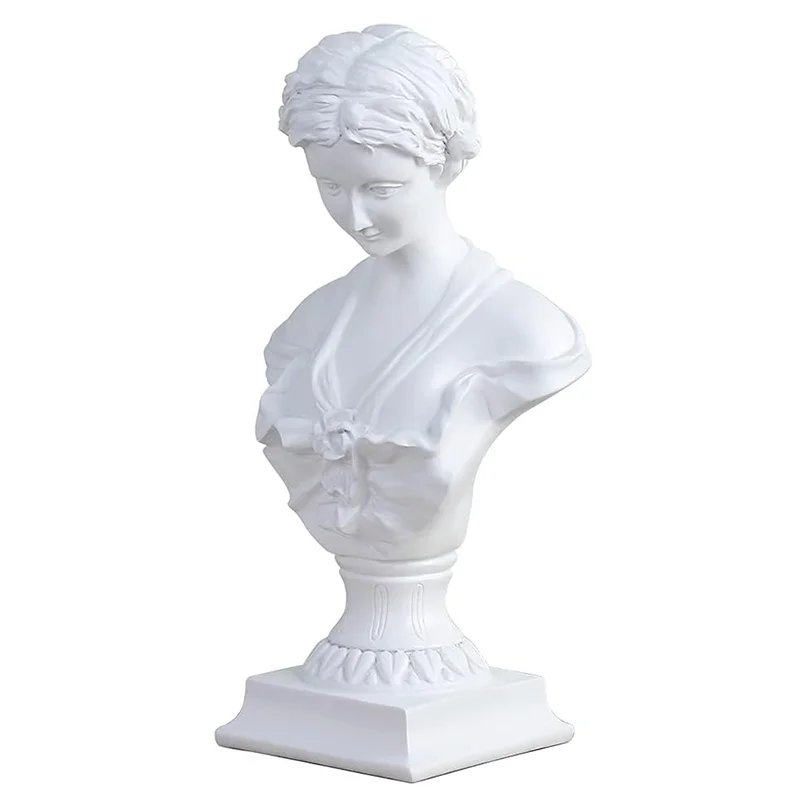 Goddess Bust Statue Classical De Milo Tabletop Decor Gift Greek Roman Mythology Art Replica Resin Venus Sculpture Home Office Lootquake LLC