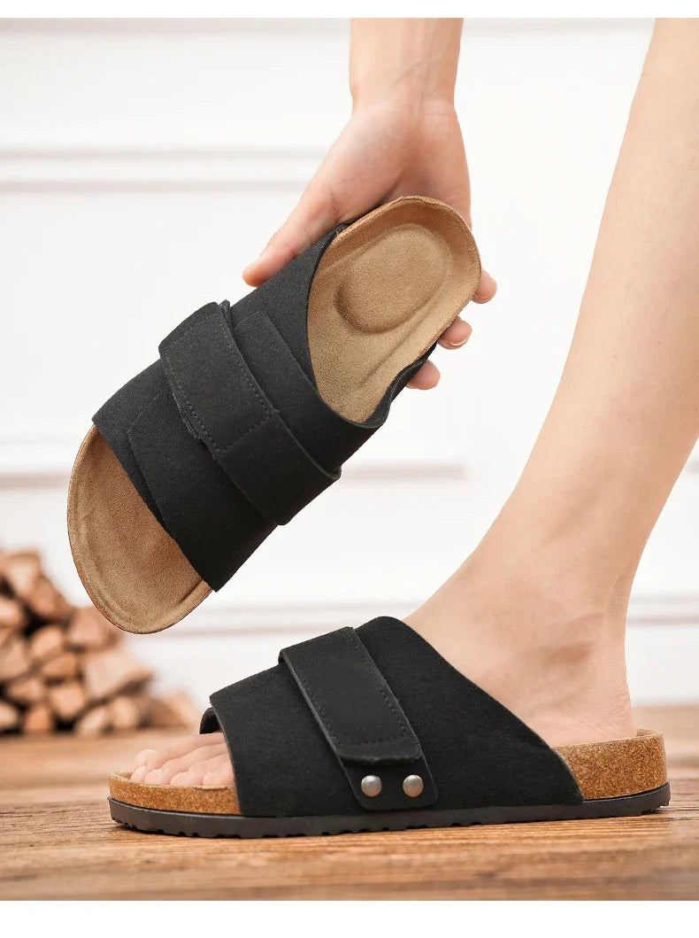 Brand Men Women Sandals Summer Designer Couple Cork Clogs Sandals Luxury Classic Unisex Mules Beach Slide With Adjustable Buckle Lootquake LLC