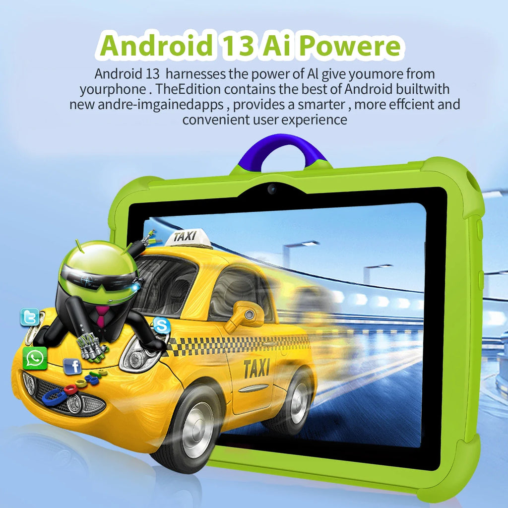 2025 New 5G WiFi 7 Inch Tablet For Children Learning Education Kids' tablets Quad Core 4GB RAM 64GB ROM Dual Cameras Android 13 Lootquake LLC