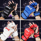 Professional Boxing Training Gloves Half Finger Leather Cushion - SJB-DIAMOND ELITES