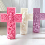 Cross Angel Virgin Mary Jesus Candle Silicone Mold Handmade Greek Mythology Sculpture Plaster Candle Soy Wax Mould Home Decor Lootquake LLC