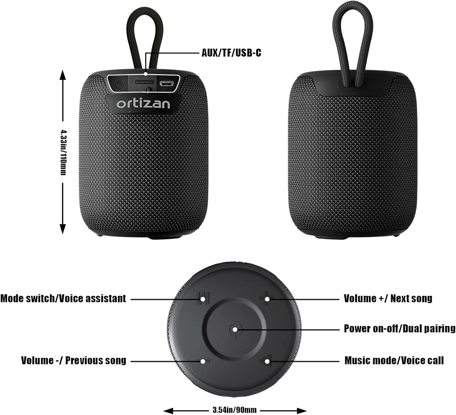 Bluetooth Speakers, 15W Portable Speakers Bluetooth Wireless V5.3 with Stereo Sound, Active Extra Bass, IPX7 Waterproof Shower Lootquake LLC