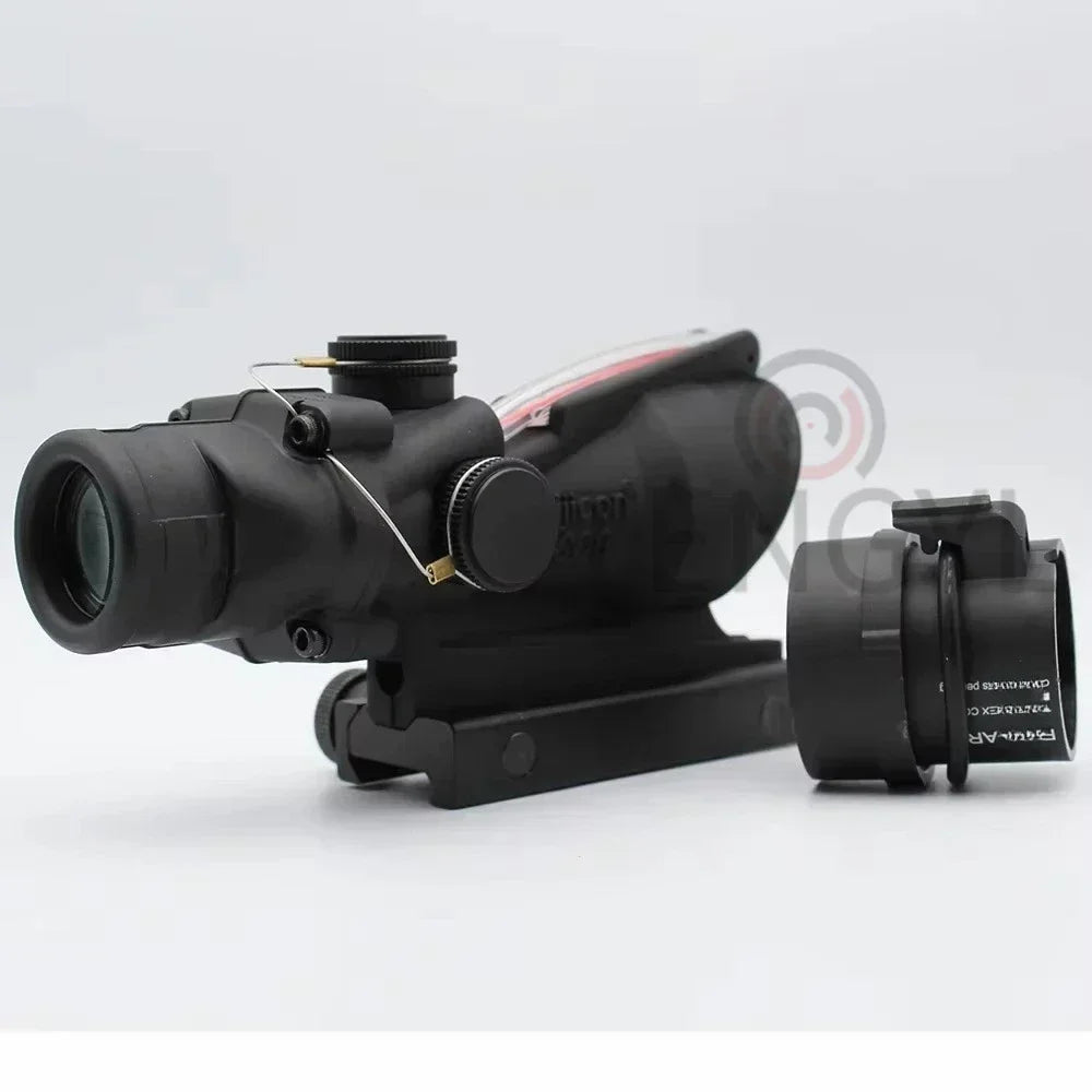Hunting A*OG 4x32 Fiber Illuminated Red Chevron Scope THRIXINE
