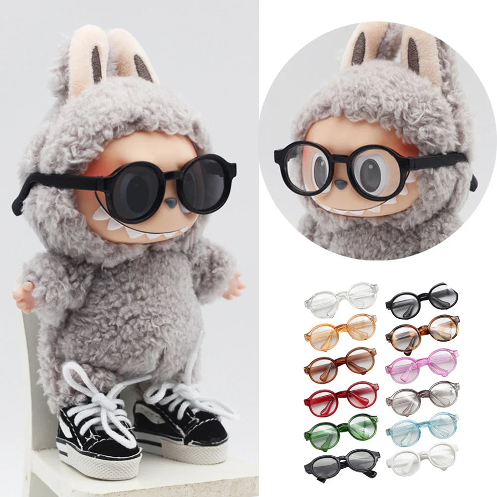Labubu 6.5cm Transparent Plastic Glasses for 1/8 1/6 1/3 1/4 BJD for Labubu MSD SD Plush for EXO Doll Sunglasses Lootquake LLC