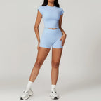 Women's 2-Piece Yoga Set: Crop Top & Leggings THRIXINE
