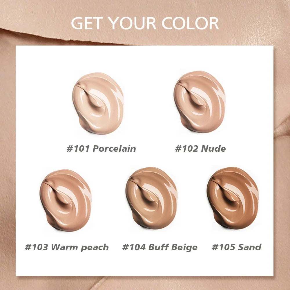 BEAUTY GLAZED Liquid Foundation,Silky Texture Full Coverage,Lightweight Oil Control Long Wearing Natural Flawless Foundation