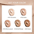 BEAUTY GLAZED Liquid Foundation,Silky Texture Full Coverage,Lightweight Oil Control Long Wearing Natural Flawless Foundation