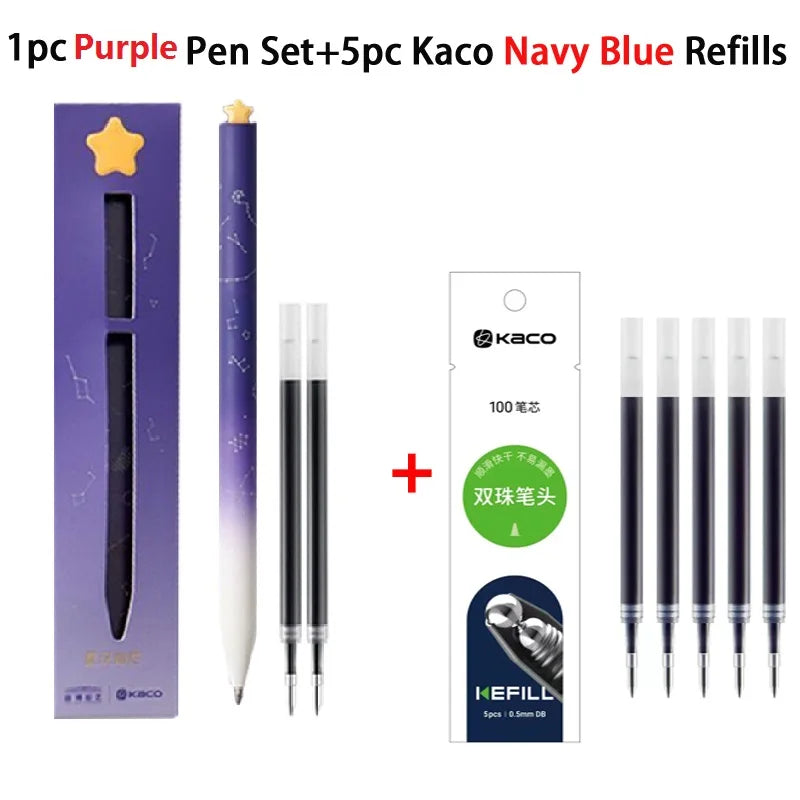 KACO Gel Pens Sets School Office Supplies for Kids 0.5mm High-capacity Heart / Star Sign Writing Gadgets Love Gift Cute Items Lootquake LLC