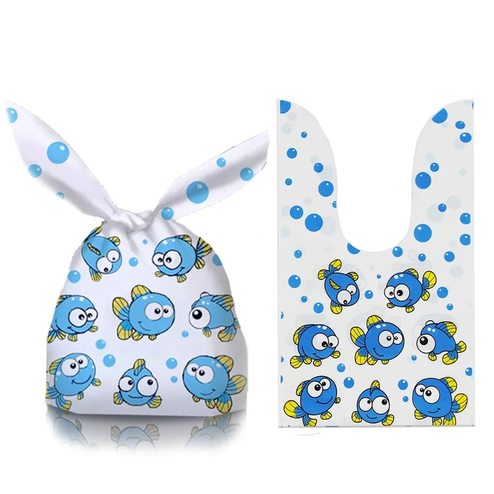 50Pcs Easter Rabbit Ear Bags Cookie Candy Gift Plastic Bags Pouch Baking Packaging for Biscuits Easter Decoration 2024 Birthday Lootquake LLC