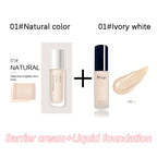 Liquid foundation naturally covers flaws without sticking powder, plain face cream, transparent foundation, conceals blemishes Lootquake LLC