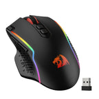 Redragon M810 Pro Wireless Gaming Mouse, 10000 DPI Wired Gamer Mouse w/ Rapid Fire Key, 8 Macro Buttons, Black/White Mouse Lootquake LLC