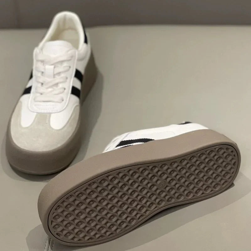 Sports shoes thick sole casual board shoes women 2024 new cowhide everything soft sole inside increase de training shoes Lootquake LLC