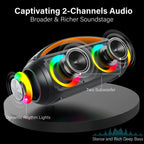 Portable Bluetooth Wireless Speaker, Loud Boombox Speaker with Subwoofer, Powerful Deep Bass Stereo Sound, IP65 Waterproof Lootquake LLC