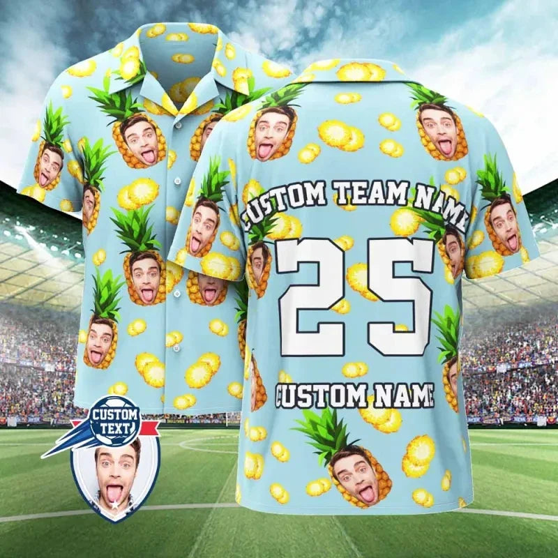 2025 Custom Photo Face Name Hawaiian Shirt Personalized Diy Text Beach Shirt Gift Mens Designer Shirts Customize Club Jersey Lootquake LLC
