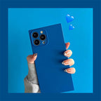 Fashion Candy Color Square Soft Silicone Phone Case For iPhone 13 11 12 Pro Max Bumper Shockproof Cover Square Silicone Camera Case Ultra Thin Lightweight Silky Soft Case Compatible with iPhone Stevvex