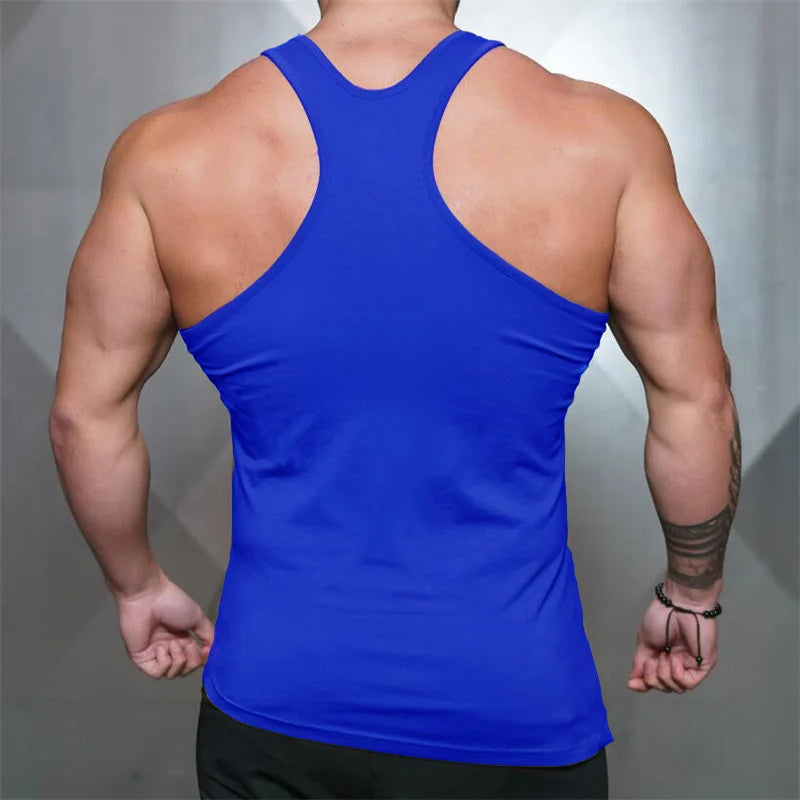 FlexFit Cotton Sleeveless Muscle Tank - Irregular Hem THRIXINE