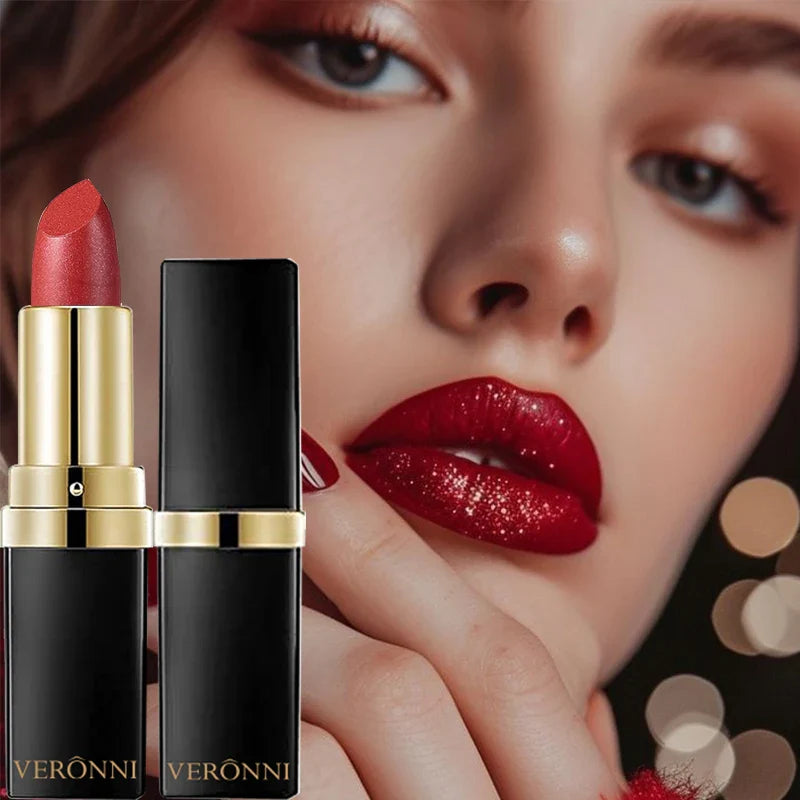 Diamond Shimmer Lipstick Lip Gloss High Pigmented Long Lasting 10 Colors Glitter Lipgloss Lips Makeup Cosmetics Sexy Make Up Lootquake LLC