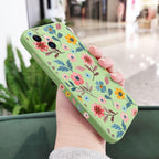 Brilliant Flowers Phone Case For iPhone 14 13 Pro Max Mini Cute Multicolored Flowers Pattern Cover Slim Silicone Shockproof Bumper Back Cover Stevvex