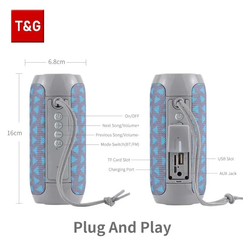 TG117 Bluetooth Speakers Portable Wireless Sound Box  Outdoor Waterproof Stereo Surround Supports TF Radio altavoz bluetooth Lootquake LLC