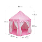 Portable Kids Toy Tipi Tent Princess Pink Girl Castle Play House Children Small House Folding Playtent Party Castle Child Room