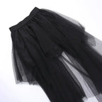Casual Skirts Punk Sexy Net Yarn High-Waisted Irregular Skirt for Women Summer New European and American Gothic Style Versatile