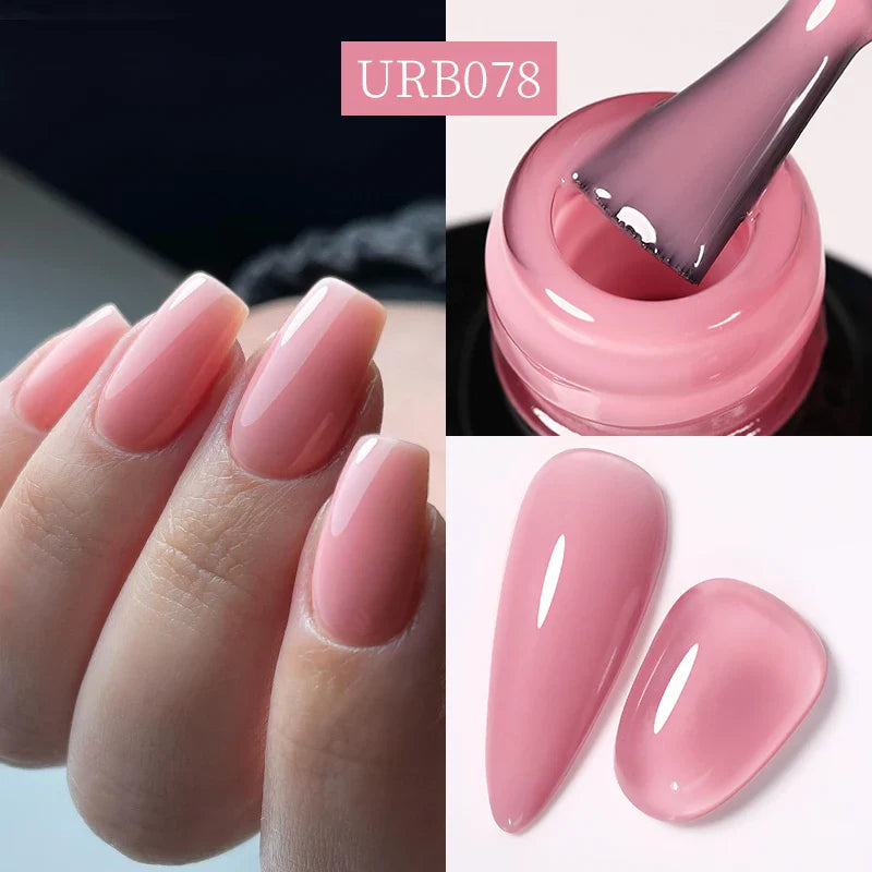 UR SUGAR Blue Color Rubber Base Gel Nail Polish Gold Glitter Base Gel Top Coat Soak Off UV LED Gel Nail Art Varnish Manicure Lootquake LLC
