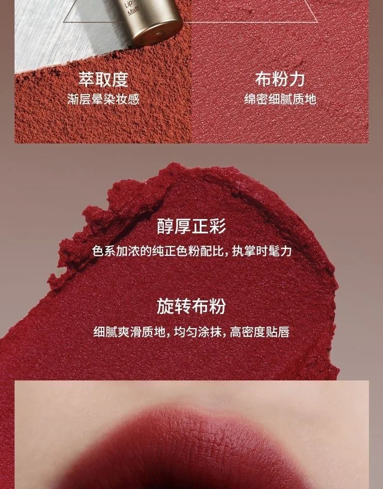 INTOYOU Matte Lipstick Longlasting Lip Clay Velvet Waterproof Lip Gloss Non-sumdge Non-stuicky Lip Stain Espresso Lips Makeup