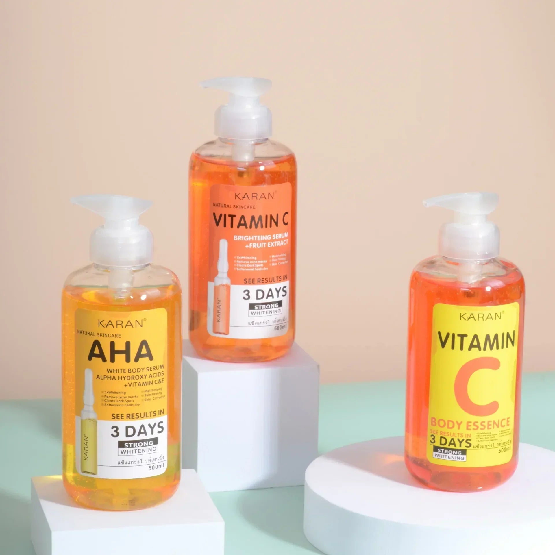 500ml Vitamin C&VE Face Serum VC Fruit Acid Brightening Repair Anti-aging Body Essence Alpha Hydroxy Acids (AHA) Essence Lootquake LLC