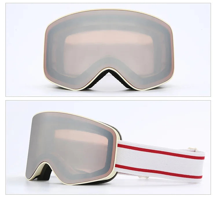 Ski Snowboard Goggles Women Men Skiing Eyewear Mask UV 400 Snow Double Anti-Fog Cylindrical - SJB-DIAMOND ELITES