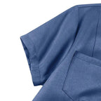 2023 Fashion New Long Dress Shirt Neck Pocket Large Swing Dress Casual Elegant Temperament Single Breasted Denim Dress