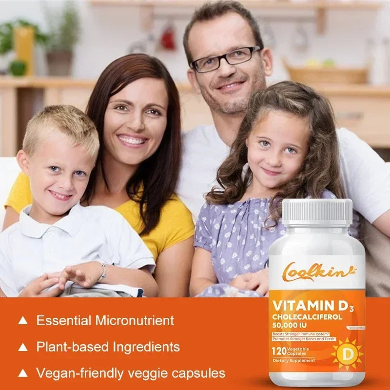 Vitamin D3 50000IU - Muscle Health, Strong Bones and Nervous System Health, Support Immune Lootquake LLC