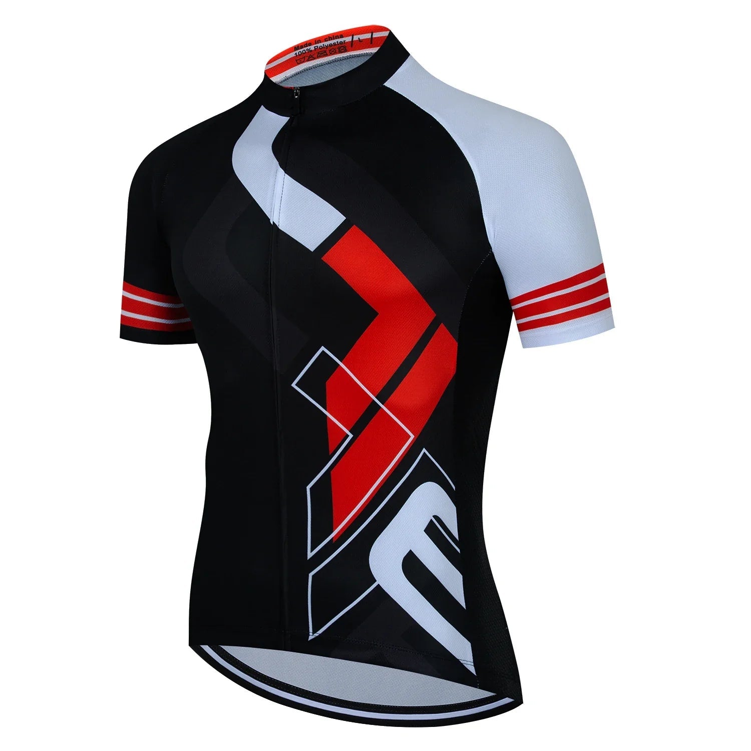 Mens Cycling Jersey Classic Black Cycling Racing Tops Short Sleeve THRIXINE