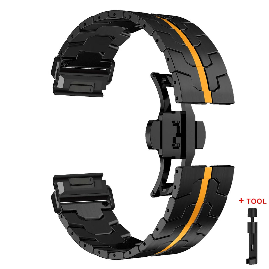 Garmin QuickFit Stainless Steel Strap - Elegant and Durable