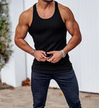 StriveFit Men's Stripe Gym Tank - Summer 2026 THRIXINE