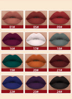 Luxury Matte Lip Gloss Set 12 Waterproof Shades Non Sticky Long Lasting Lipstick Kit For Daily Party Makeup Lootquake LLC