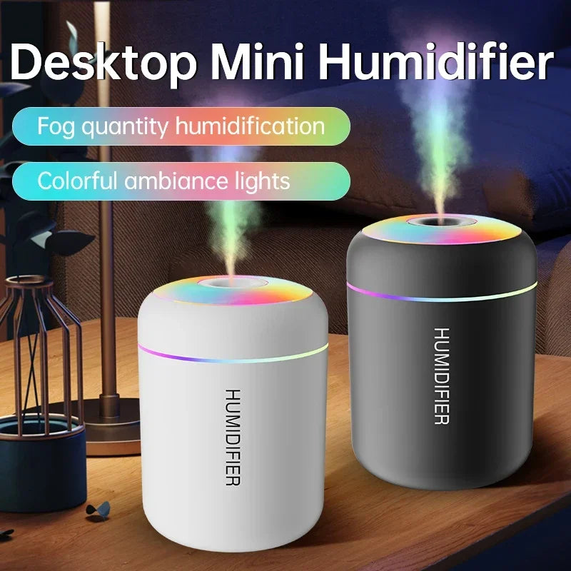 Mini Air Humidifier Usb Aromatherapy Diffuser 180ml Essential Oil Purifier Aromatherapy Spray Car Home Bedroom Led Quiet Desktop Lootquake LLC