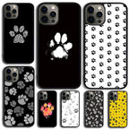 Dog Foot Print Colorful Pattern Phone Case For Iphone 14 Se 2020 Xr Xs 11 12 13 Mini Pro Max 6 7 8 Plus  Ultra Designer Printed Hard Back Case Stevvex