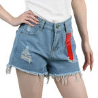 3pcs Women's High Waist Denim Shorts 2025 Summer Black Blue White Hot Pants Ripped Jeans Shorts Woman Short Trousers Streetwear