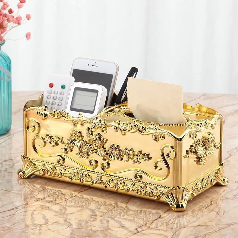 Luxury Continental Acrylic Tissue Box Kitchen Tissue Storage Box Handkerchief Toilet Tissue Holder Home Storage Supplies Lootquake LLC