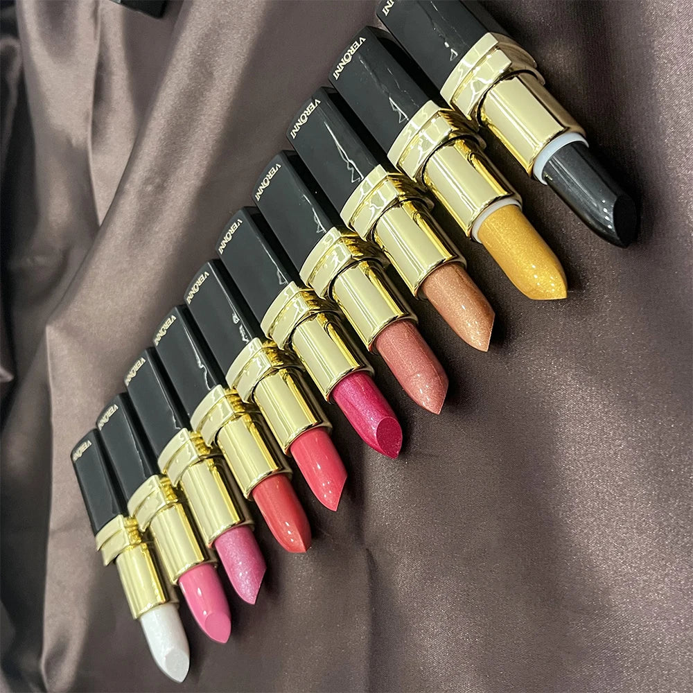 Diamond Shimmer Lipstick Lip Gloss High Pigmented Long Lasting 10 Colors Glitter Lipgloss Lips Makeup Cosmetics Sexy Make Up Lootquake LLC