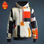 Men's hoodie 3D printed simulation sewing plaid sweatshirts fashion men's clothing Pi-Mart