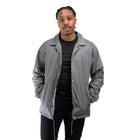 Cottonhood Coaches Jacket Nylon Windbreaker for Men - Lightweight Coach Jacket Water-Resistant Nylon Jacket (4XL Grey) Pi-Mart