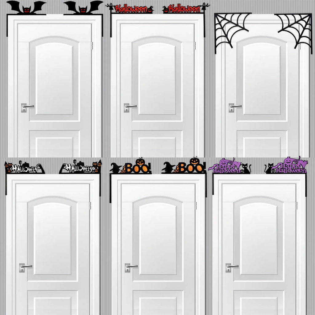 Halloween Door Frame Decoration,bats,pumpkins,spider Webs,door And Window Corner Sign, Halloween Home Decor,corner Stickers
