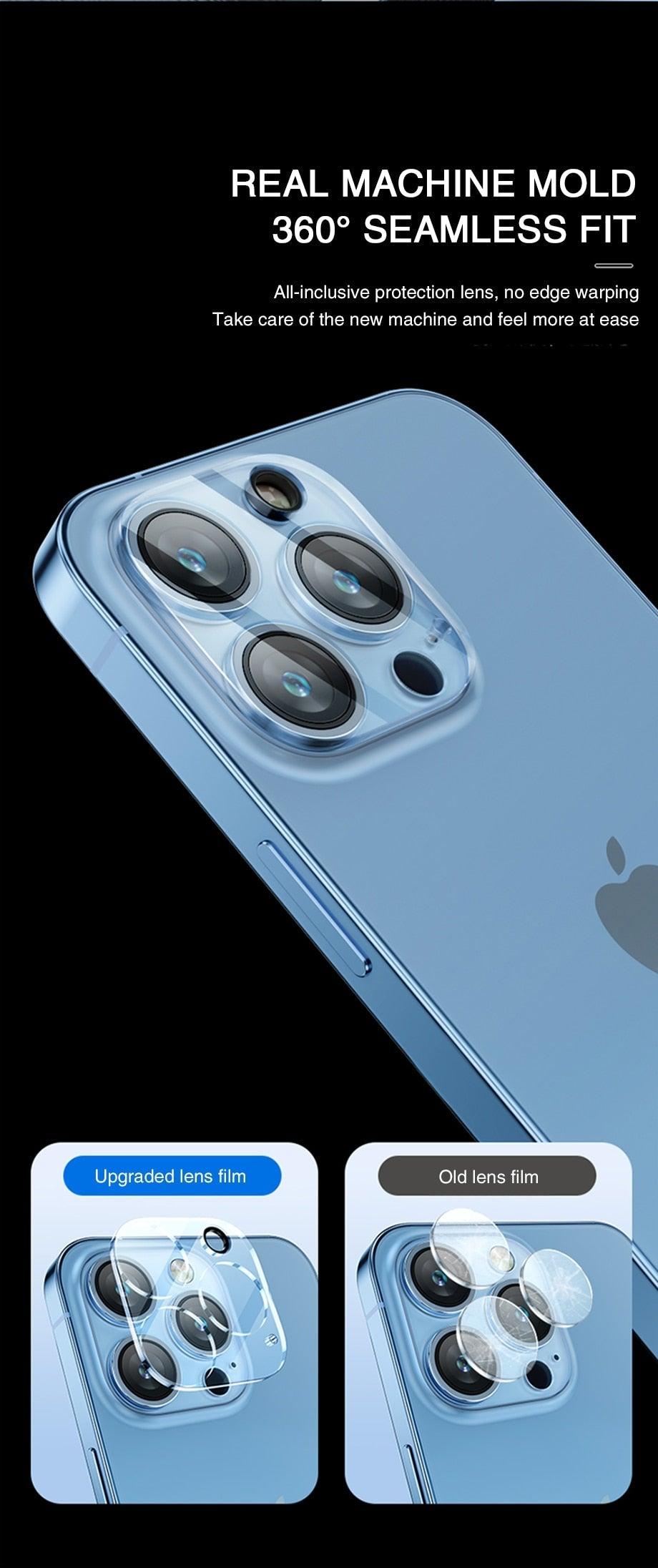 3D Camera Glass Protectors for iPhone 13 14 Pro Max 12 Mini XR HD Back Lens Protective Glass Film on iPhone 11 12 PRO MAX X XS Stevvex