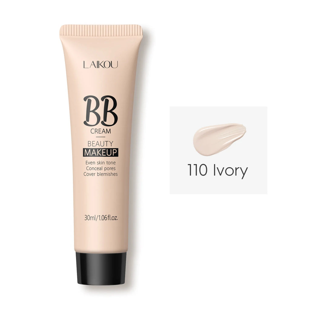 Natural Finish Foundation Cream 30ml Lightweight BB Cover Dark Circles Pores Oil Free Long Lasting Makeup Base Lootquake LLC