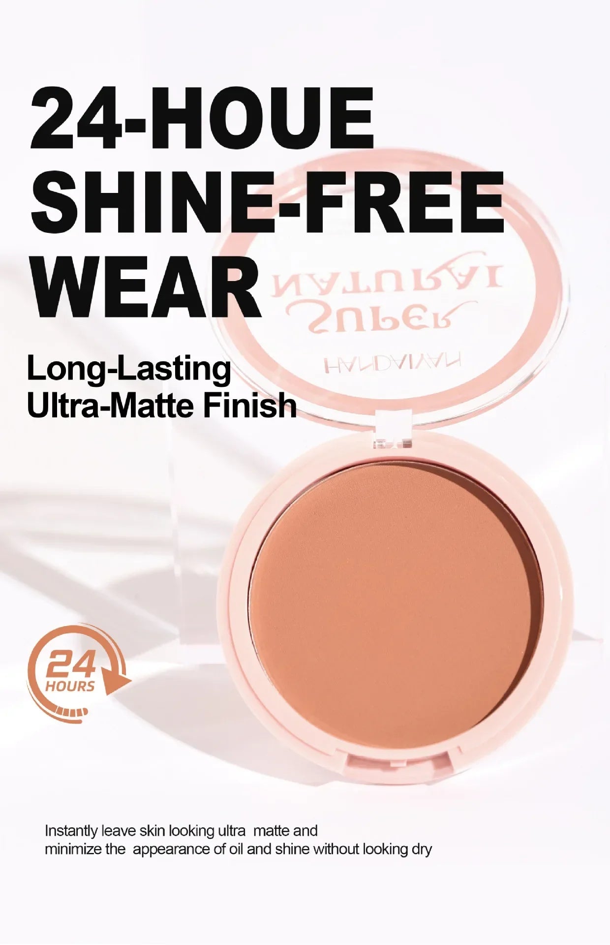 8 Colors Matte Face Pressed Powder 24 Hours Oil Control Natural Foundation Brightening Full Coverage Setting Powder Face Makeup