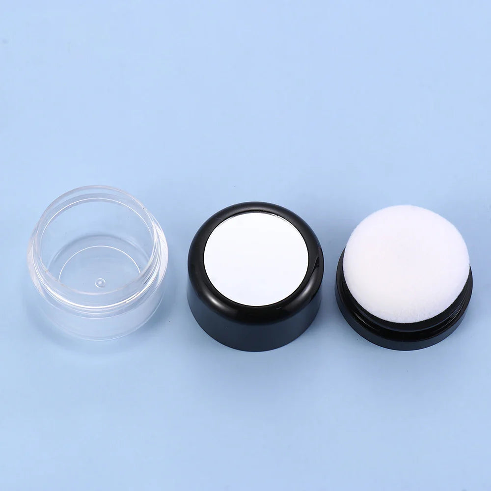 Loose Powder Box With Flocking Cotton Mushroom Sponge Puff Blusher Finishing Powder Jar Portable Cosmetic Foundation Powder Case Lootquake LLC