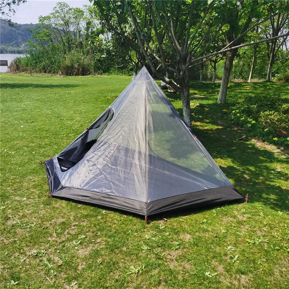 Ultralight Pyramid Tent‘s Inner Tent Outdoor Rodless Summer Mesh Tent Portable Backpacking Hiking Camping Teepee Inside Tent