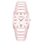 Women's Rose Gold Stainless Steel Luminous Date Slim Watch