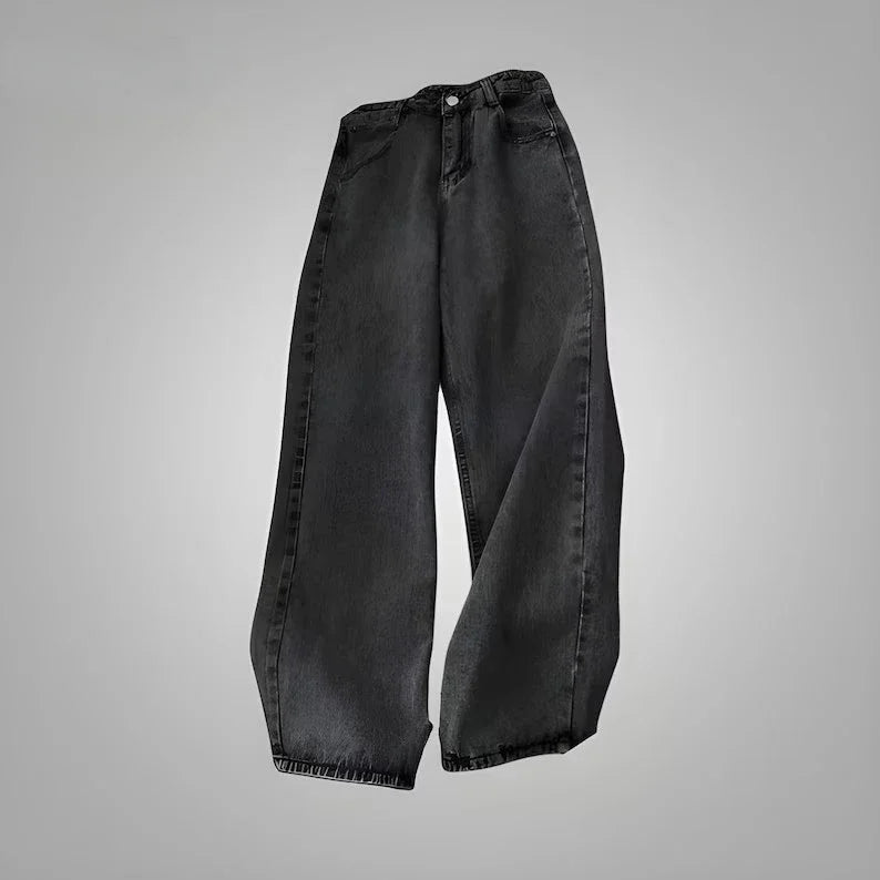 2024 New American Trend Retro Hip-hop Embroidery Pattern Baggy Jeans For Men And Women Y2K Harajuku Gothic Wide Pants Streetwear Lootquake LLC